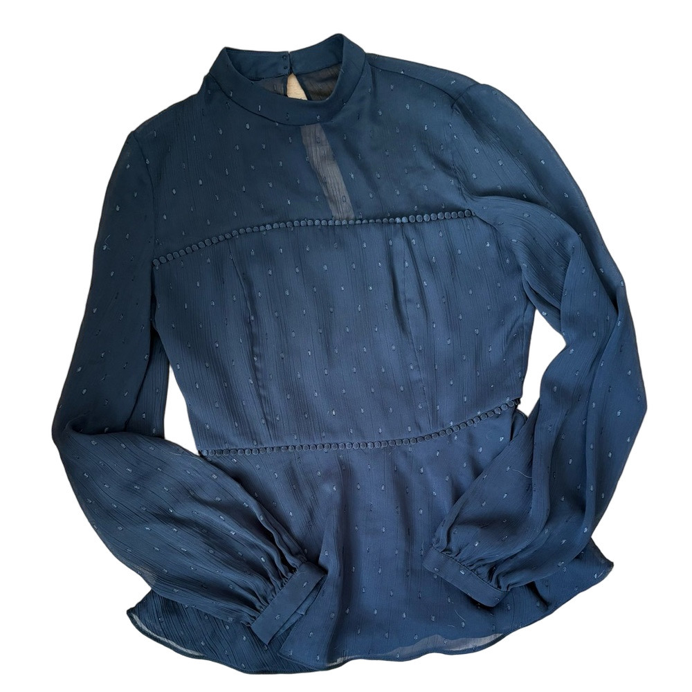 Tristan Black Sheer Blouse